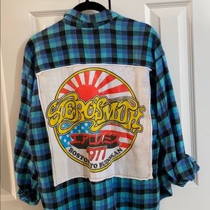 Vintage/Upcyled So Jara Aerosmith flannel